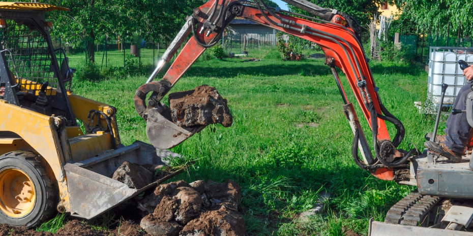 Gulf County Excavation Services Backhoe at Work